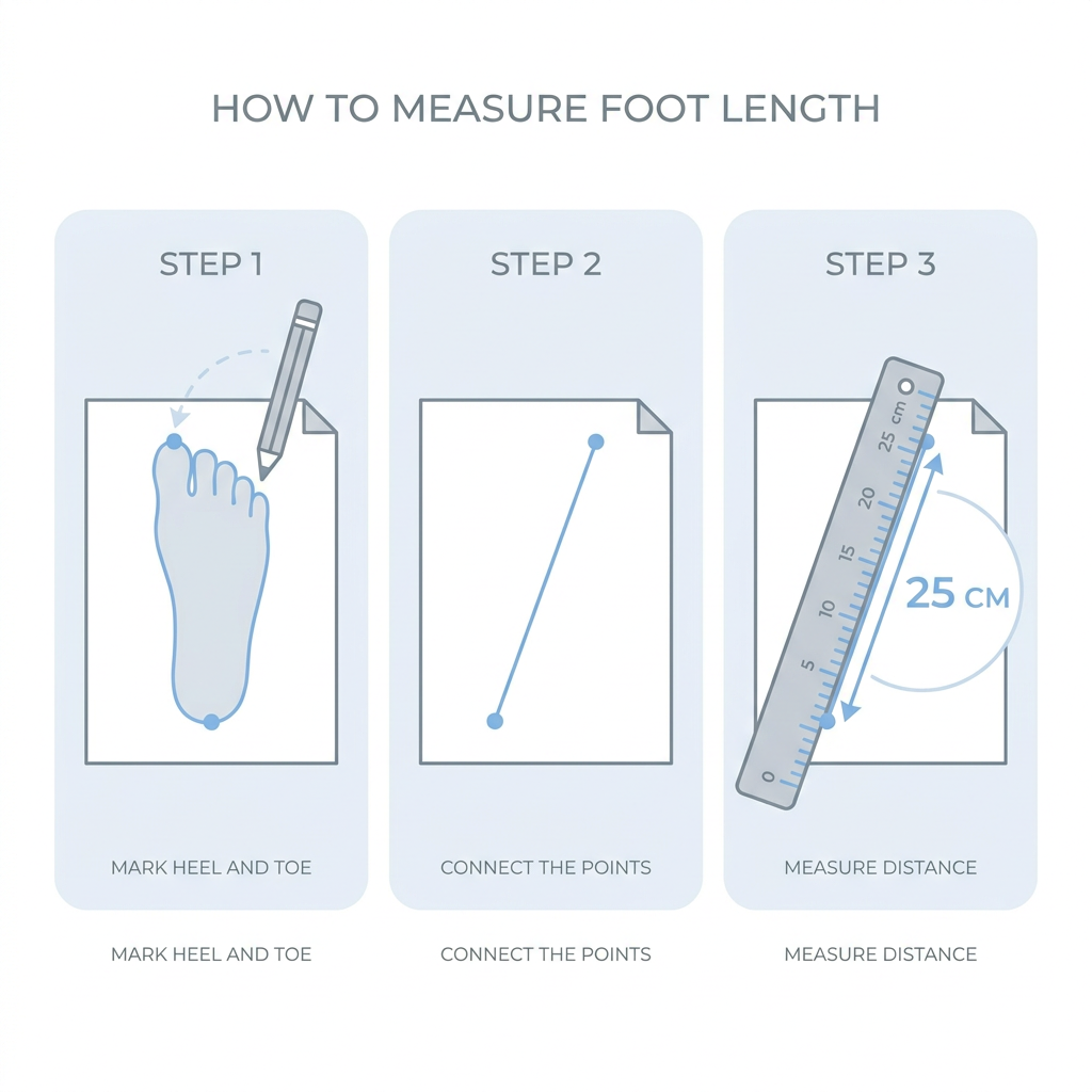 Foot Measurement Steps
