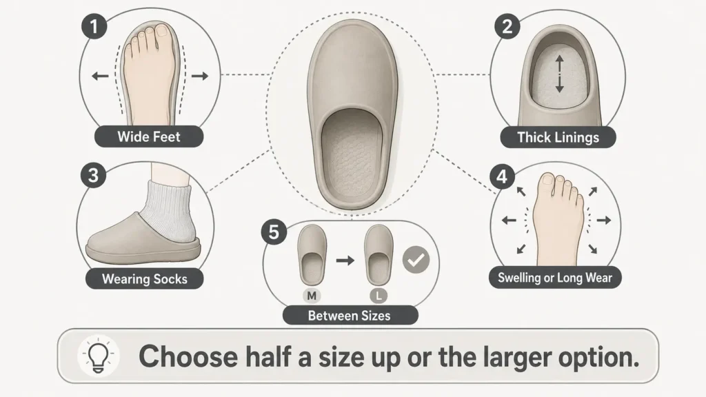 When Should You Size Up in Slippers