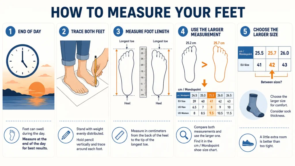how to measure your feet