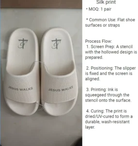 Low MOQ Slipper Customization Guide - Factory Craft: Screen Printing