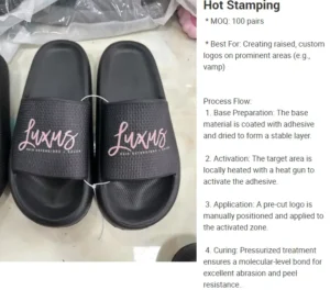 Low MOQ Slipper Customization Guide - Factory Craft: Heat Transfer Printing