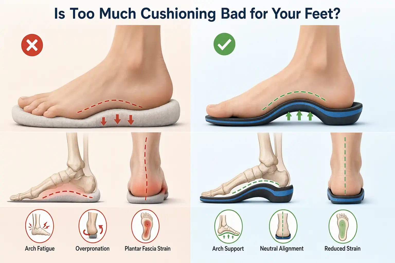 Is Too Much Cushioning Bad for Your Feet?